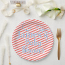 Recherche de rayé assiettes en papier Preppy
