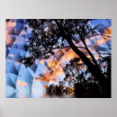 Recherche de nature abstraite posters Bleu