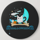 Recherche de nuit de halloween badges Chauves souris