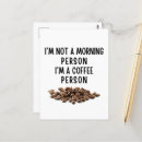 Recherche de café de matin cartes postales Accro au café