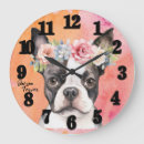 Suche nach boston terrier wanduhren Aquarell