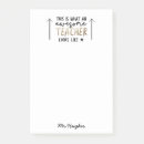 Recherche de une du professeur post its Teacher