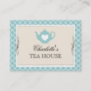 Suche nach tee visitenkarten Café