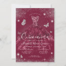 Recherche de rouge et argent invitations Quinceanera