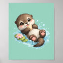 Recherche de loutre mignonne posters Pour enfants