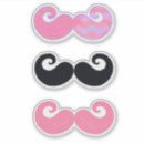Recherche de moustaches drôles autocollants Rose