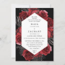 Recherche de rouges et noires de mariage invitations Calligraphie