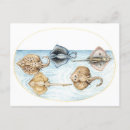 Recherche de cinq cartes postales Mer