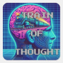 Recherche de pensée autocollants Gris