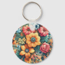 Recherche de bouquet floral porteclés Coloré