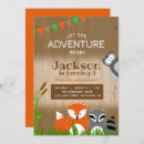 Recherche de woodland animals anniversaire invitations Bois