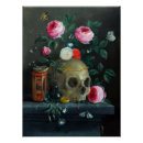 Suche nach schädel und blumen poster Schwarz