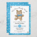 Recherche de teddy bear invitations Bleu