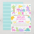 Recherche de de t rex anniversaire invitations Girl