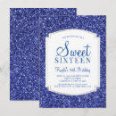 Recherche de royal blue 16ans anniversaire invitations Bleu