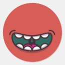 Recherche de monstre rouge autocollants Drôle