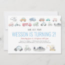 Recherche de transportation invitations D'anniversaire de garçon