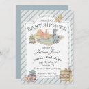 Recherche de vintage baby shower invitations Bleu
