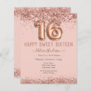 Recherche de tendances 16ans anniversaire invitations Doux 16