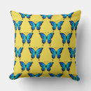 Recherche de papillon bleu coussins Nature