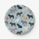 Recherche de chien de frenchie assiettes en papier Bulldog français