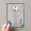 Recherche de boys carrées baptême invitations Bleu marine