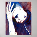 Suche nach traurigkeit poster Aquarell