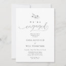 Recherche de floral fiançailles invitations Noir et blanc