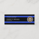 Recherche de policier cartes visite Ligne bleue mince