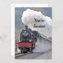 Recherche de locomotive vapeur invitations Vintage