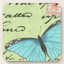 Recherche de papillon bleu dessous de verres Insecte
