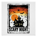 Recherche de nuit de halloween posters Décorationhalloween
