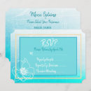 Recherche de rsvp turquoise de mariage invitations Élégant