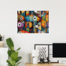 Recherche de poissons abstraits posters Illustration
