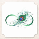 Recherche de plume paon de dessous de verres Vert