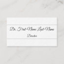 Recherche de directrice cartes visite Élégant