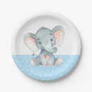 Recherche de elephant baby shower assiettes Bleu