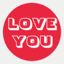 Recherche de love you autocollants Rouge
