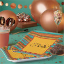 Recherche de motif aztèque assiettes en papier Natif