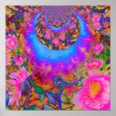 Recherche de mandala floral posters Rétro