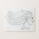 Recherche de dessin visage puzzles Minimaliste