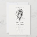 Recherche de rétro dame invitations Élégant