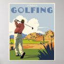 Suche nach die golf spielen poster Vintag