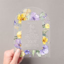 Recherche de jaune et lavande invitations Fleurs violettes