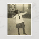 Recherche de tennis filles cartes postales Vintage