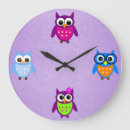 Recherche de hiboux mignons horloges Violet