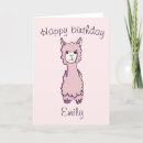 Recherche de alpaca vœux cartes Rose