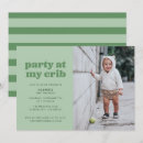 Recherche de green 1ans anniversaire invitations Vert sauge