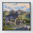 Suche nach wolf im schnee wanduhren Berge