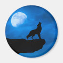 Suche nach wolf silhouette magnete Mond